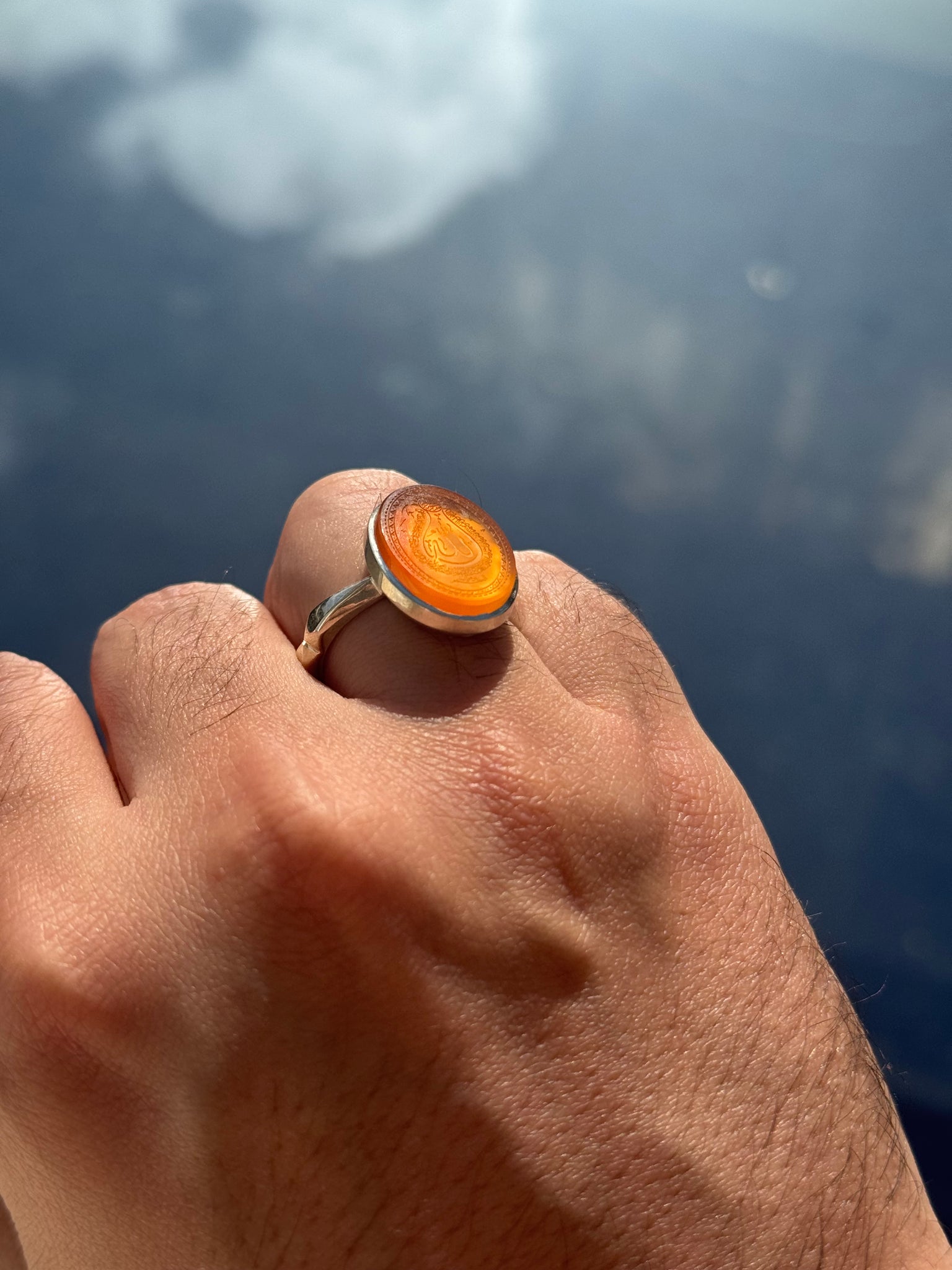 Rare yemeni agheegh ring - Behesht Rings