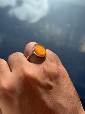Rare yemeni agheegh ring - Behesht Rings