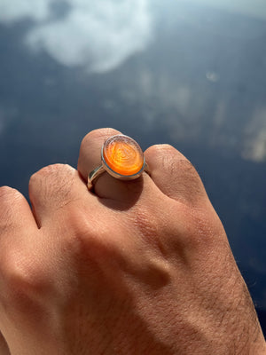 Rare yemeni agheegh ring - Behesht Rings