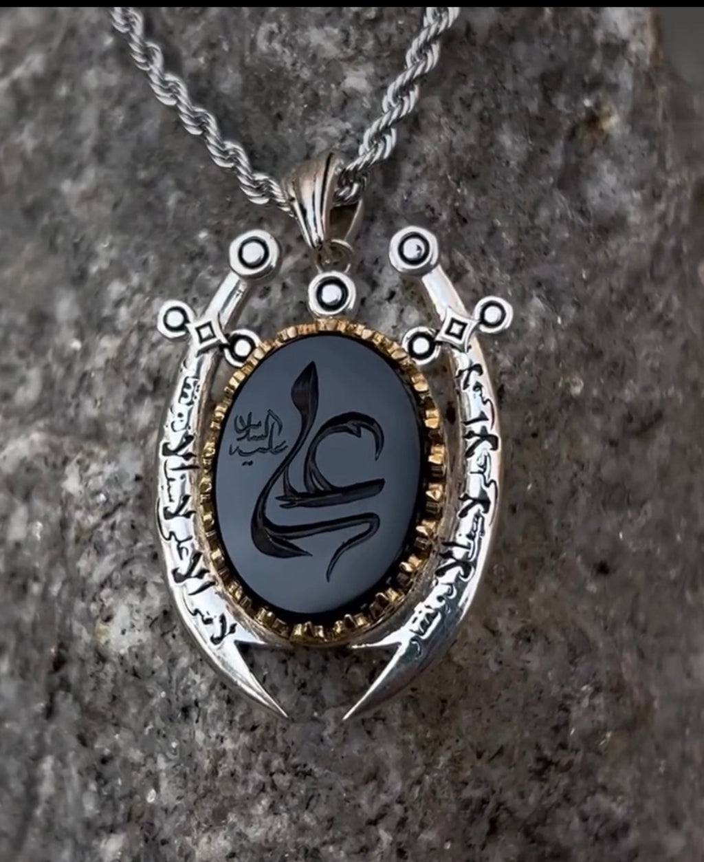 Zulfiqar pendant and chain - Behesht Rings