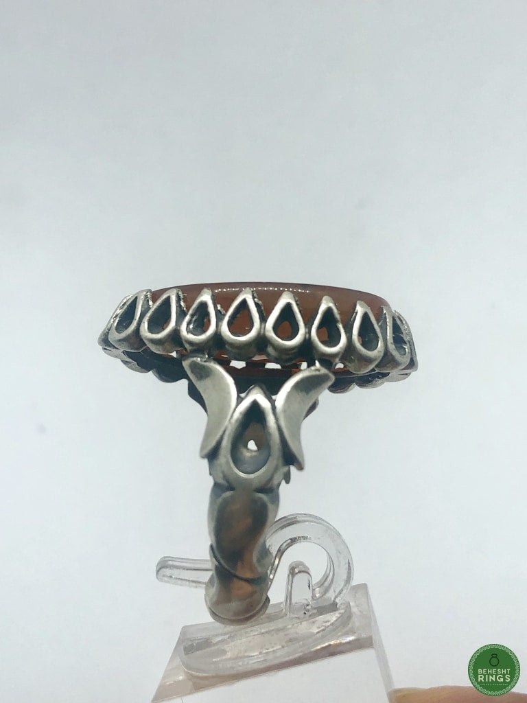 Agheegh with religious calligraphy(agate) - Behesht Rings
