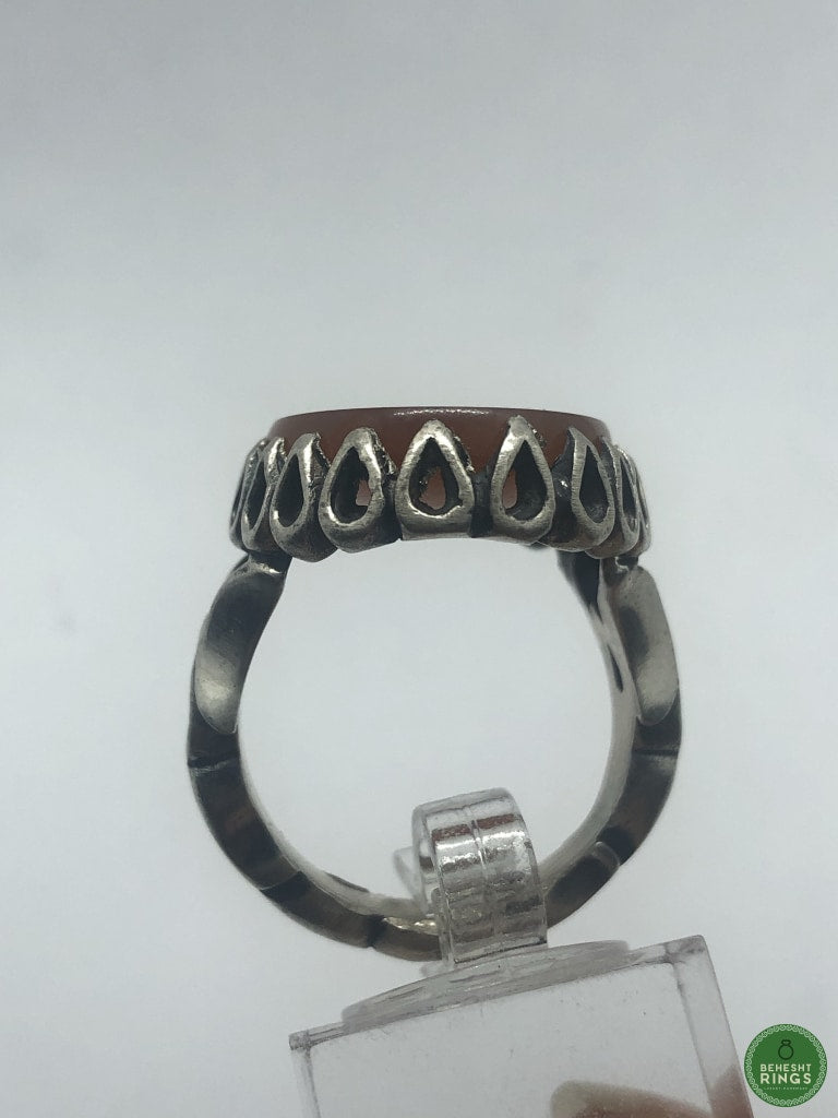 Agheegh with religious calligraphy(agate) - Behesht Rings