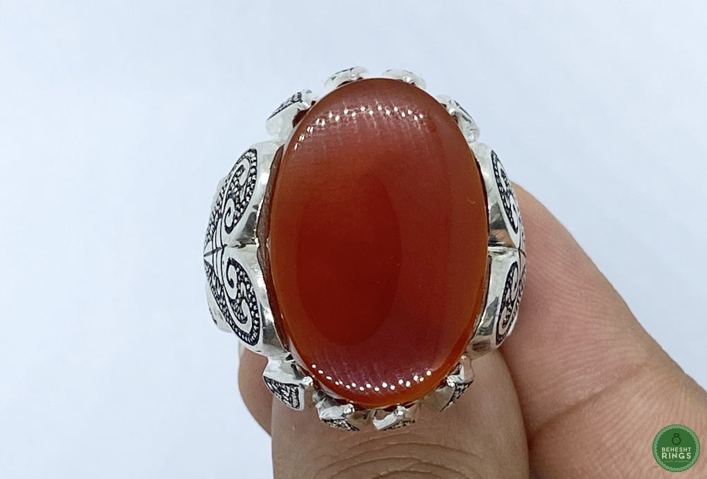 Branded Yemeni Agheegh Ring - Behesht Rings