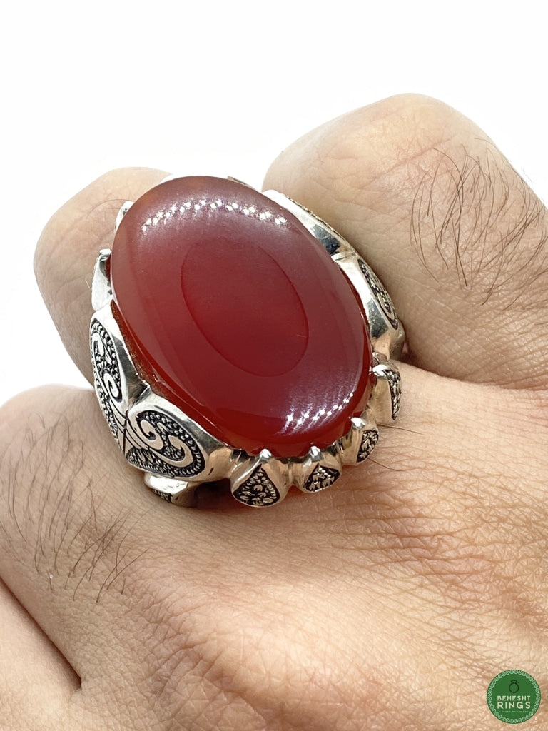 Branded Yemeni Agheegh Ring - Behesht Rings