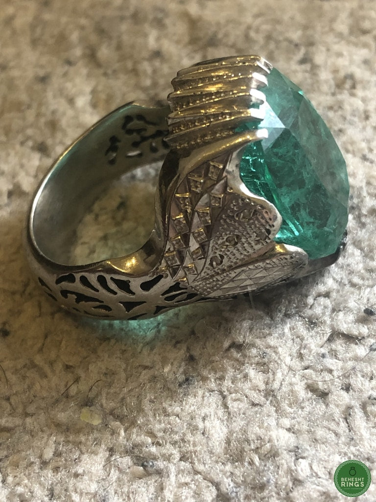 Darvish Green Zircon Ring - Behesht Rings