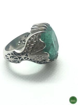 Darvish Green Zircon Ring - Behesht Rings