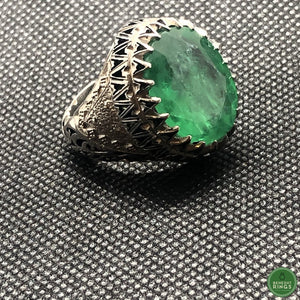 Darvish Lux Green Zircon Ring - Behesht Rings