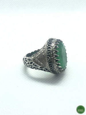 Darvish Lux Green Zircon Ring - Behesht Rings