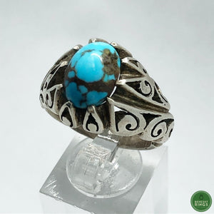 Firouzeh(torquoise) with Tribal base - Behesht Rings