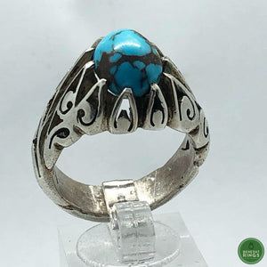 Firouzeh(torquoise) with Tribal base - Behesht Rings