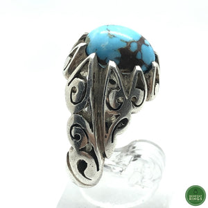 Firouzeh(torquoise) with Tribal base - Behesht Rings