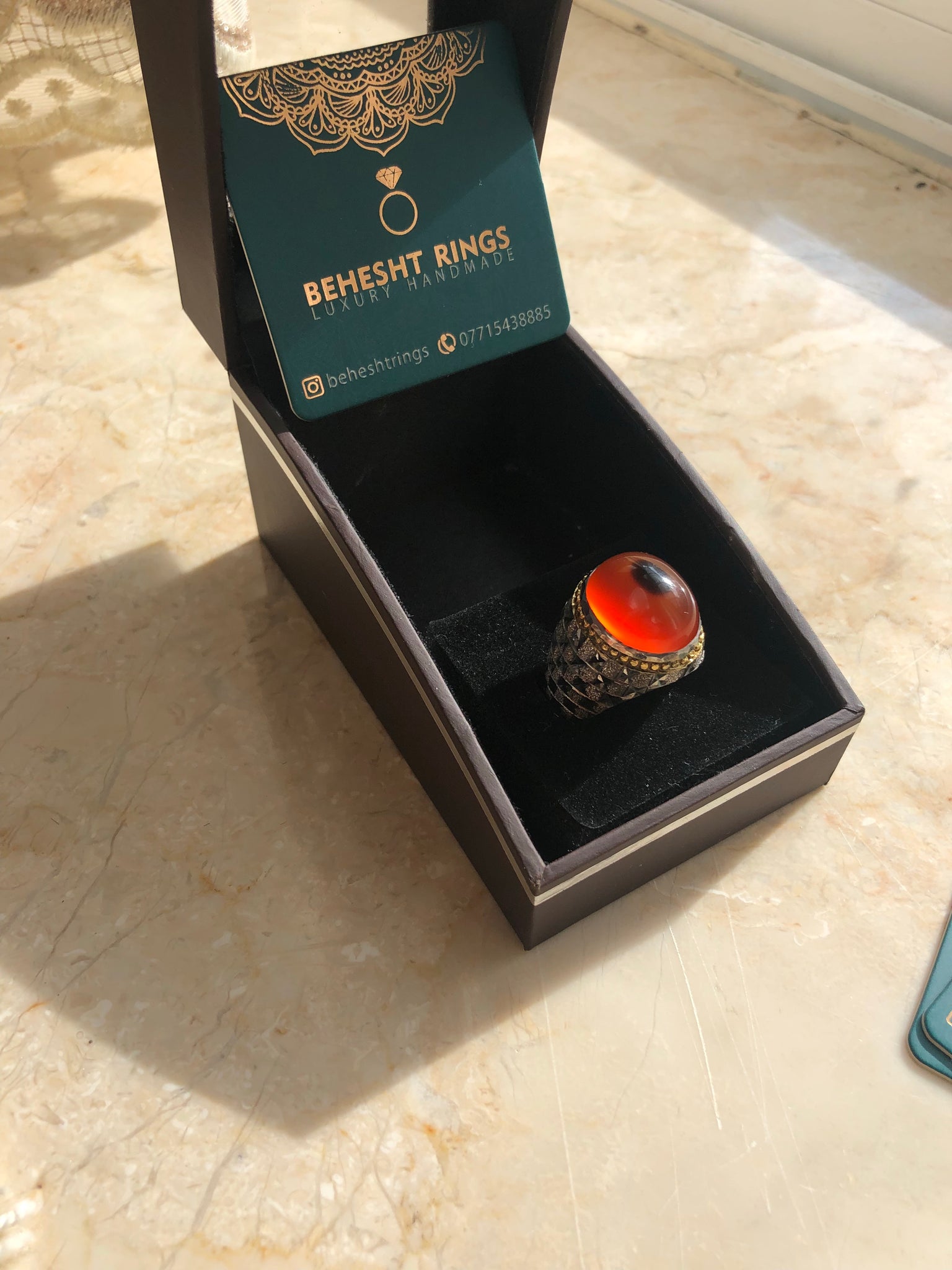 Baba Ghoori Agheegh( Botswana agate) - Behesht Rings