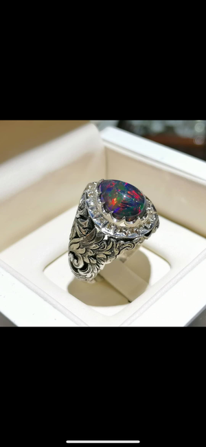 Opal handmade ring - Behesht Rings
