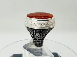 Agheegh with kufi calligraphy - Behesht Rings