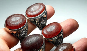 Agheegh with calligraphy ring - Behesht Rings