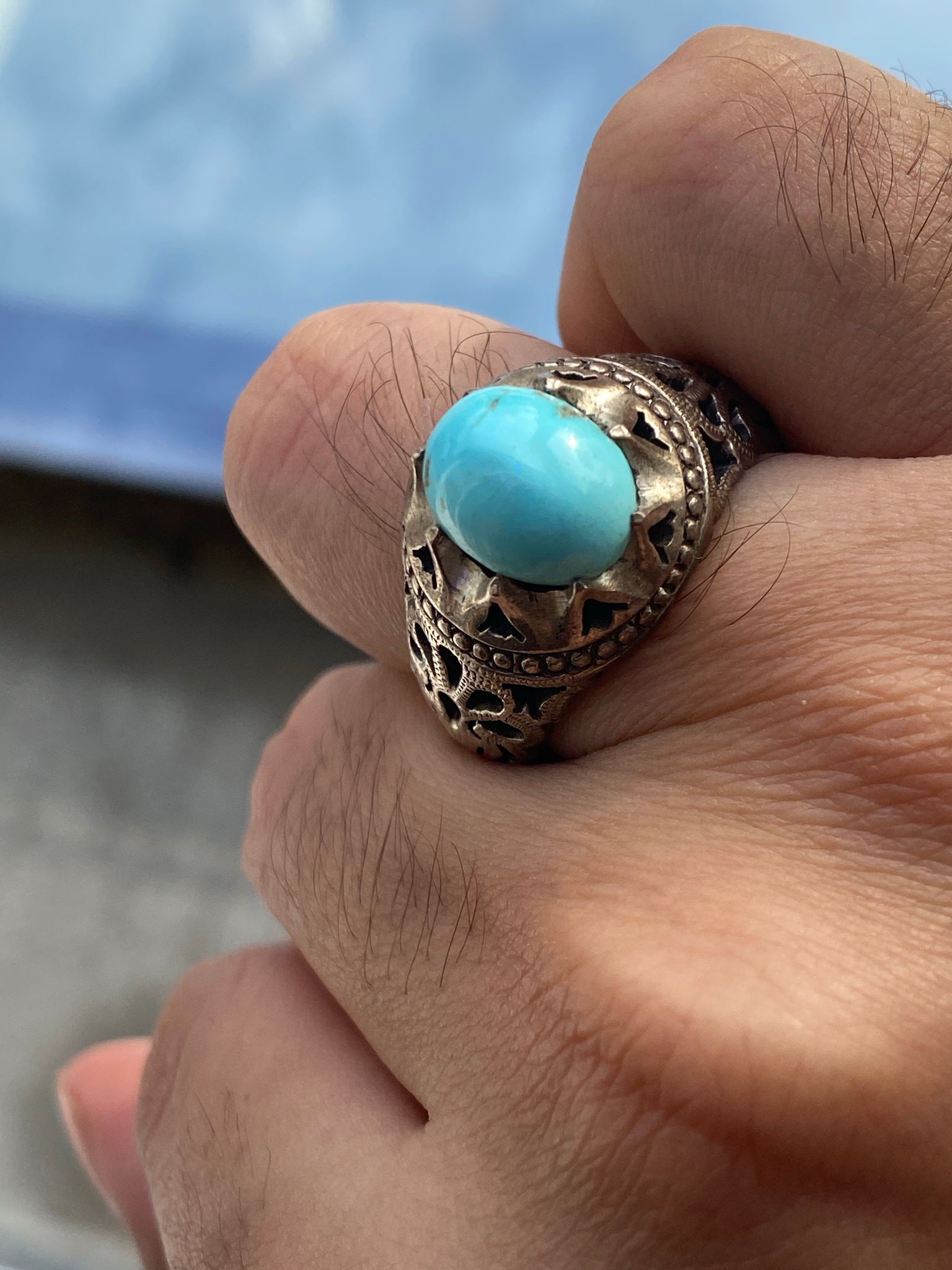 Agheegh and firouzeh multi ring - Behesht Rings