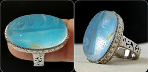 Dur najaf stone and firouzeh ring - Behesht Rings