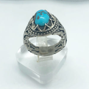 Firouzeh(torquoise) with Matte base - Behesht Rings