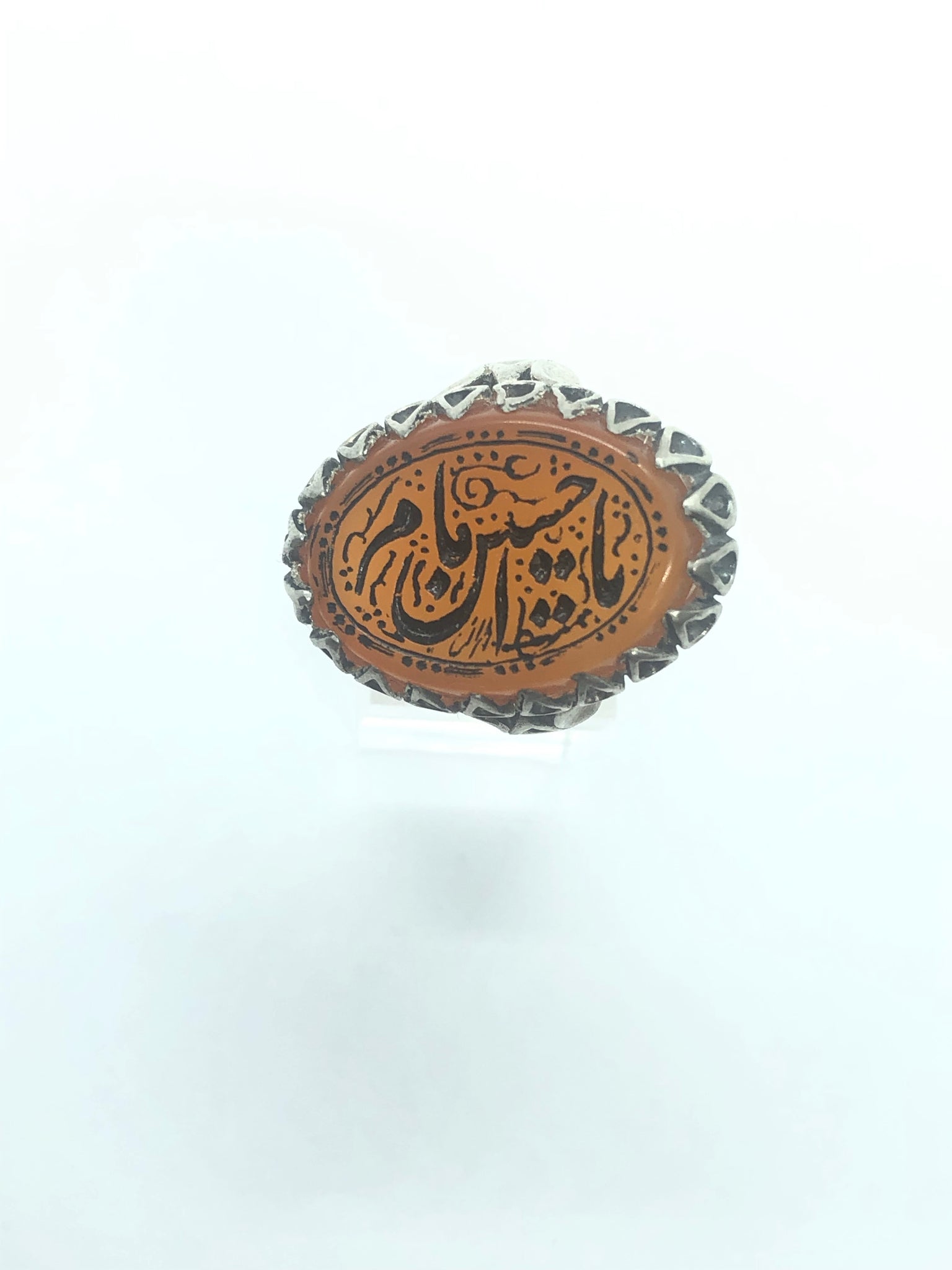 Agheegh w/ religious calligraphy . - Behesht Rings