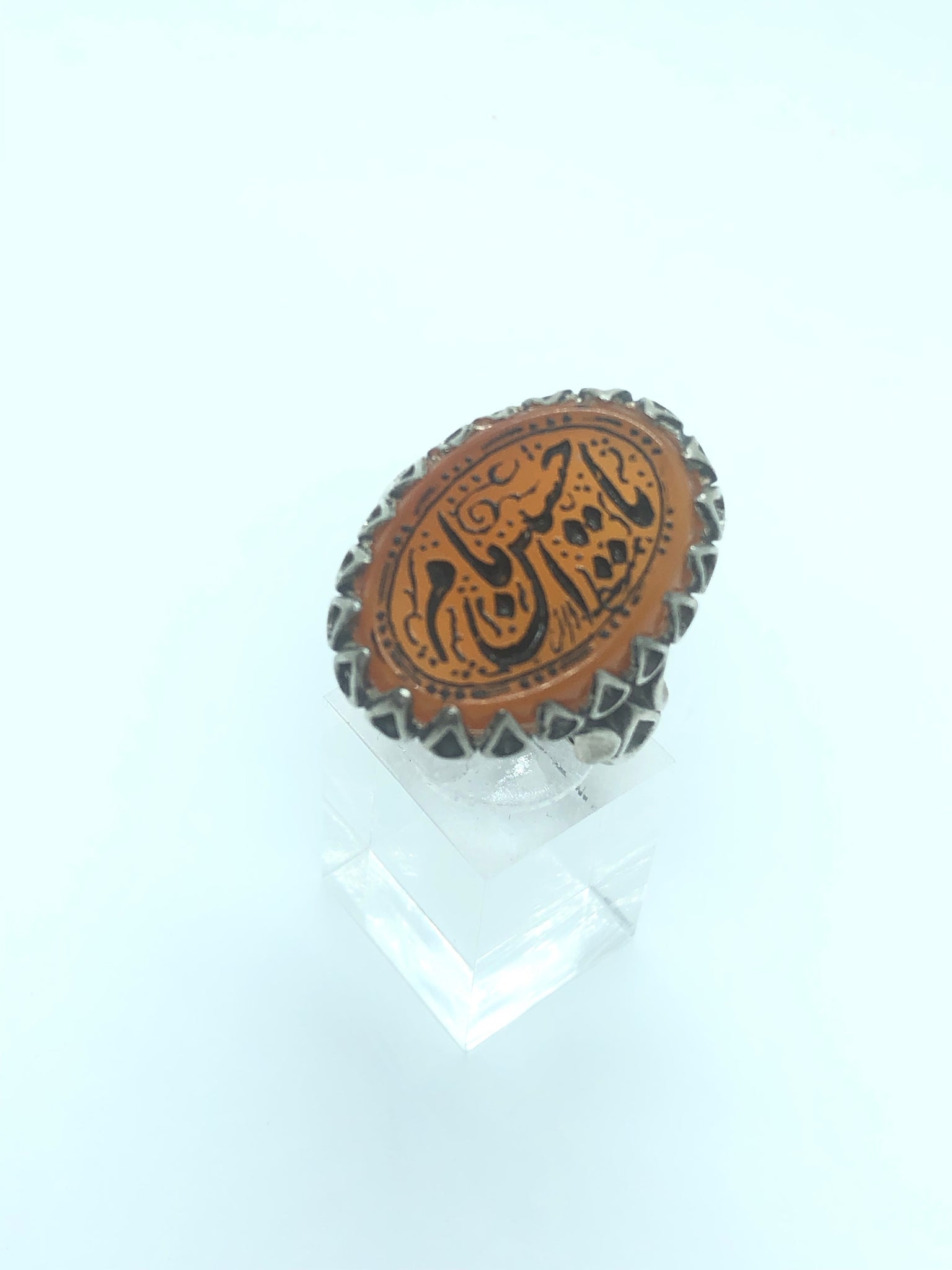 Agheegh w/ religious calligraphy . - Behesht Rings