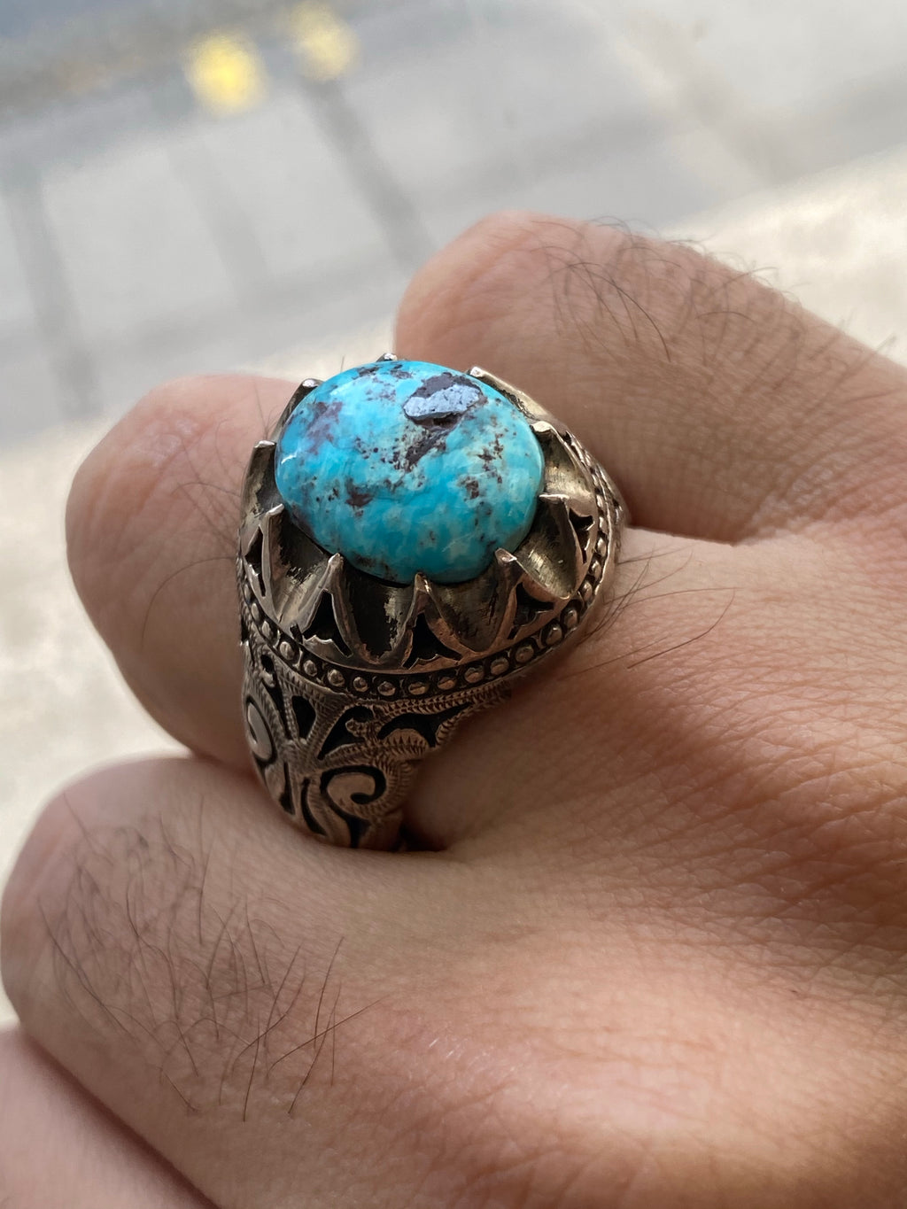 Neyshabour Shajar Firouzeh Ring - Behesht Rings