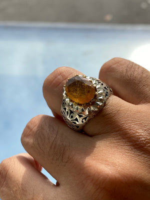 Yellow ruby ring - Behesht Rings
