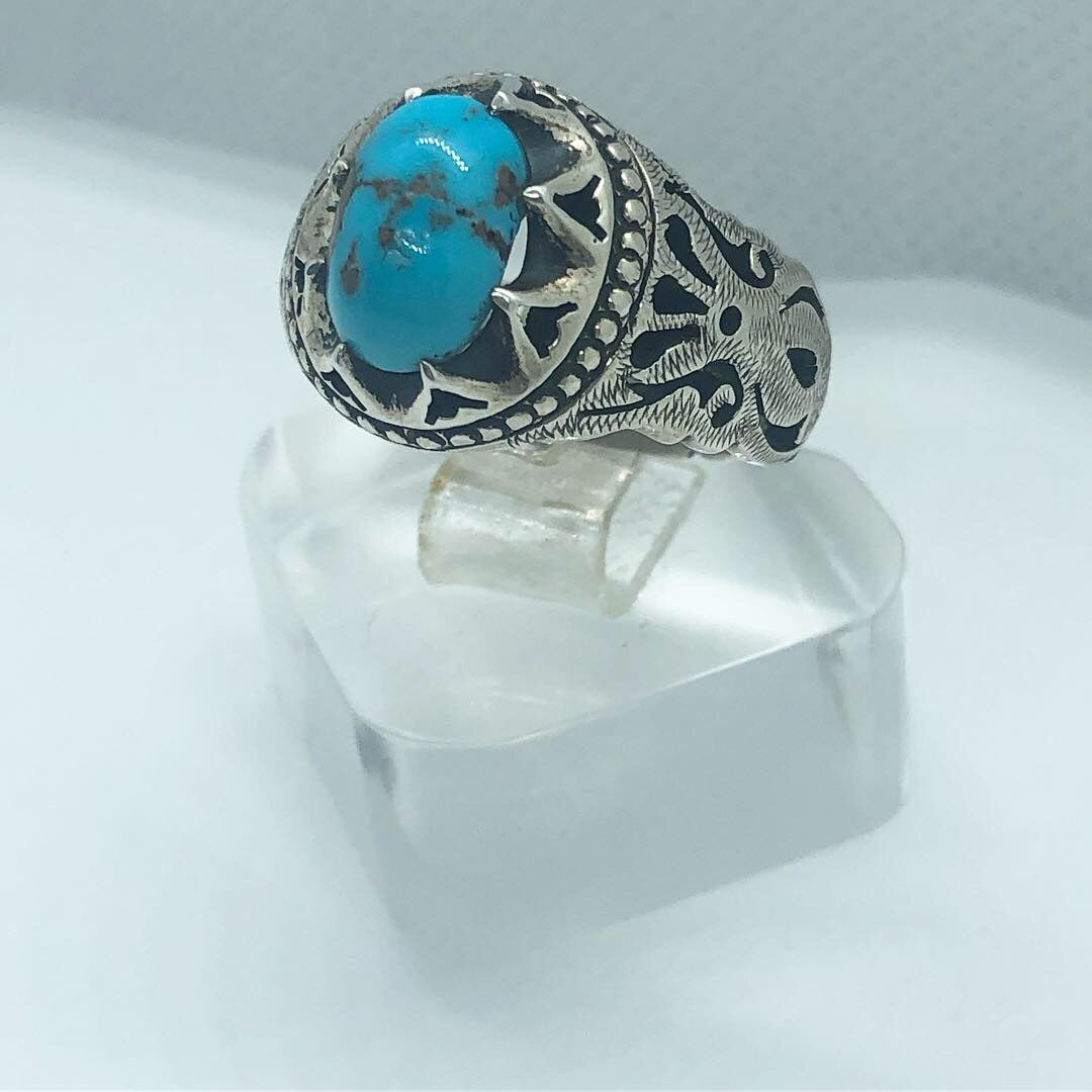 Firouzeh(torquoise) with Matte base - Behesht Rings
