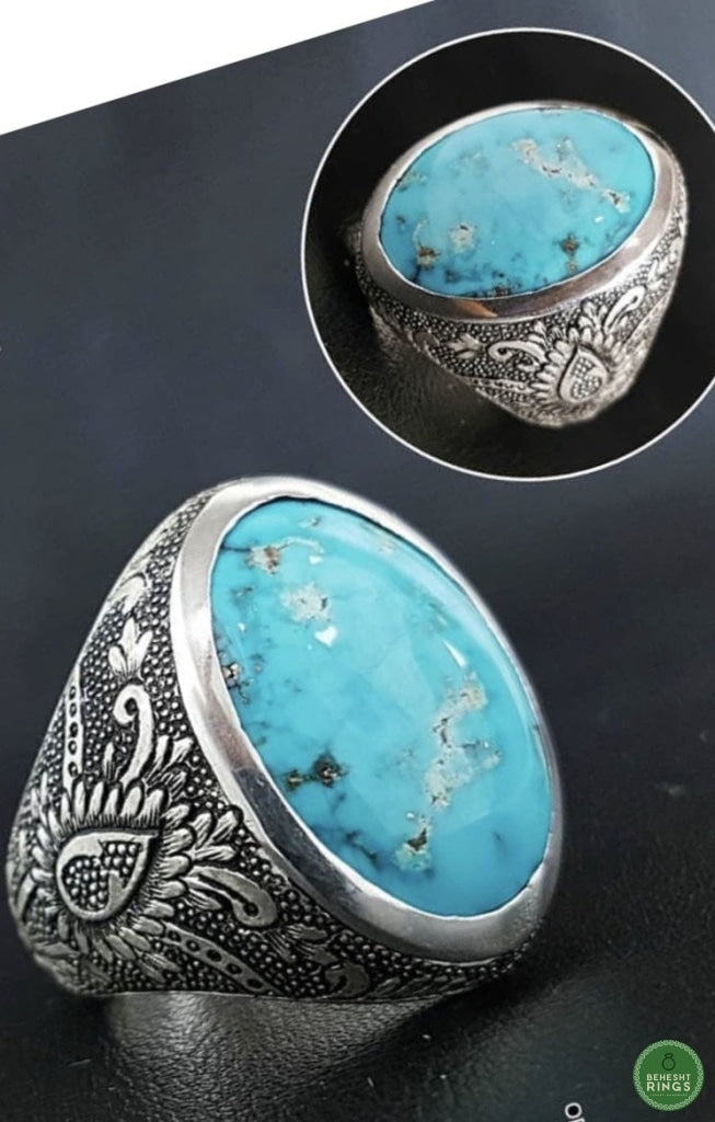 Neyshabour firouzeh ring handmade - Behesht Rings
