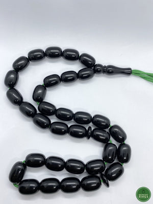 Sandaloos stone dark black Tasbeeh - Behesht Rings