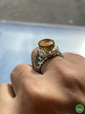 Yellow ruby ring - Behesht Rings