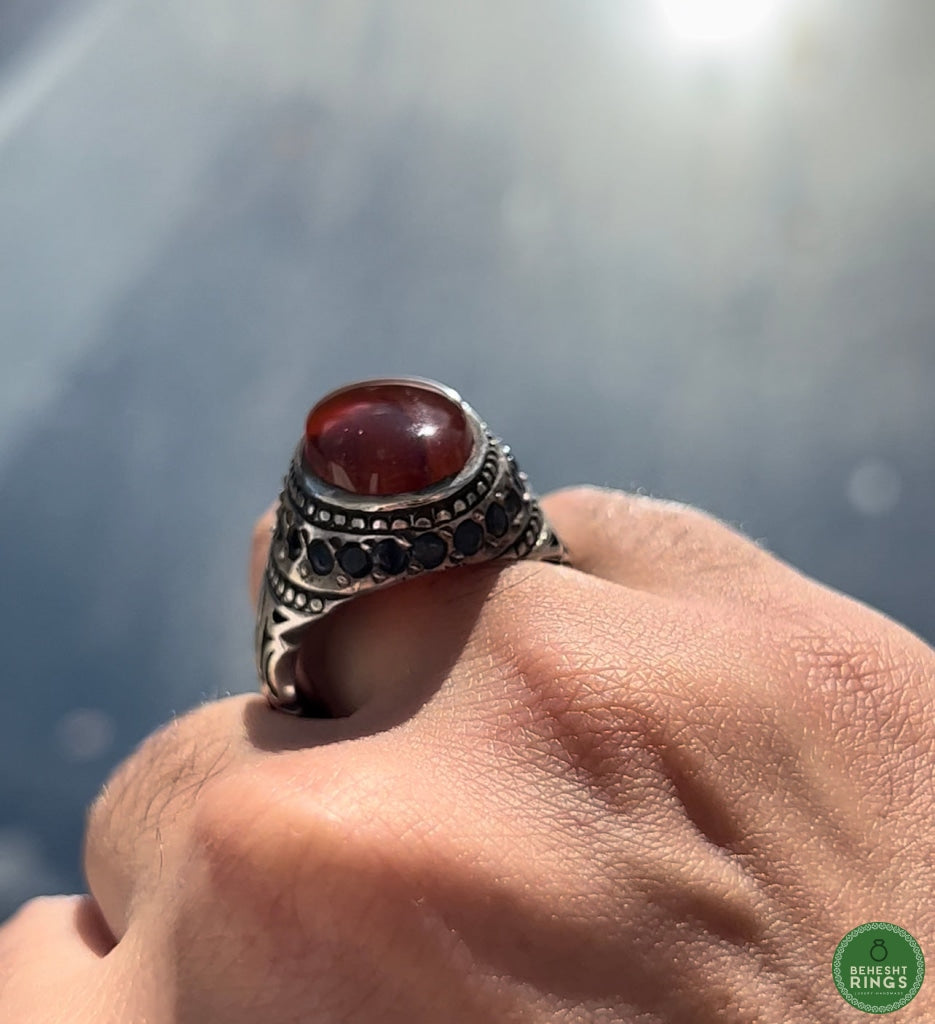 Yemeni Agheegh Ring With Blue Sapphires