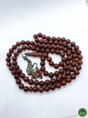 Yemeni Agheegh(agate) stone Tasbeeh - Behesht Rings